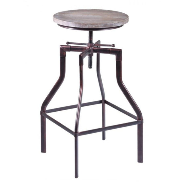 Armen Living Concord Adjustable Height Stool LCCOSTCOWO IMAGE 1