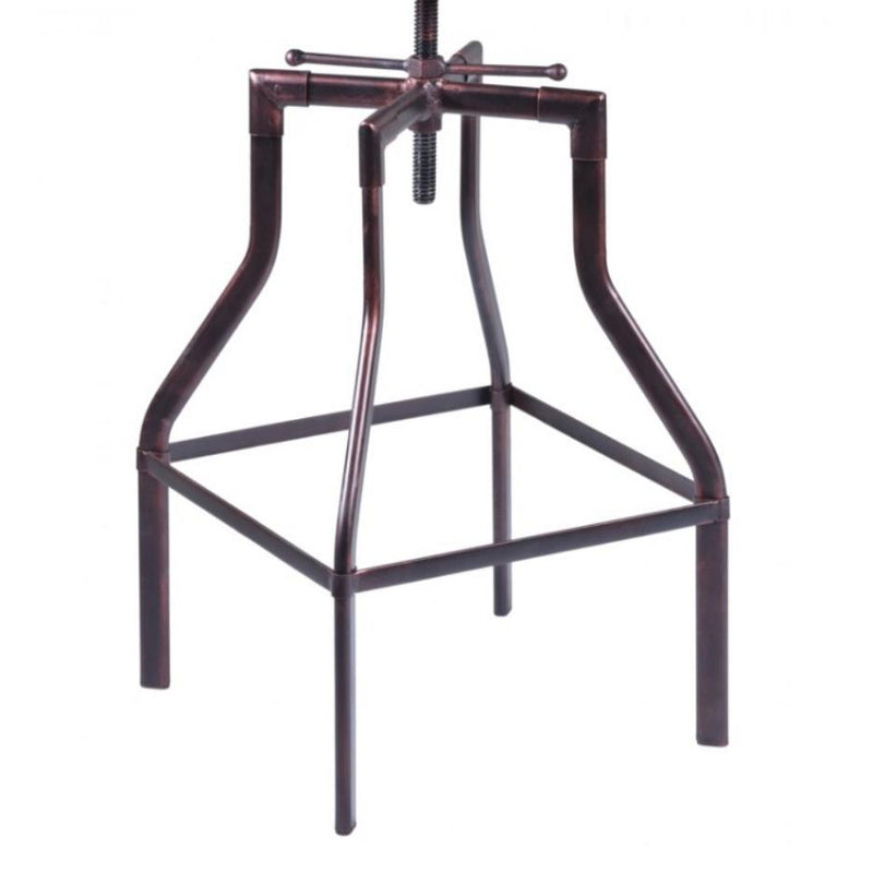 Armen Living Concord Adjustable Height Stool LCCOSTCOWO IMAGE 4