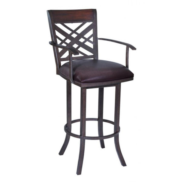 Armen Living Tahiti Pub Height Stool LCTA30ARBABR IMAGE 1