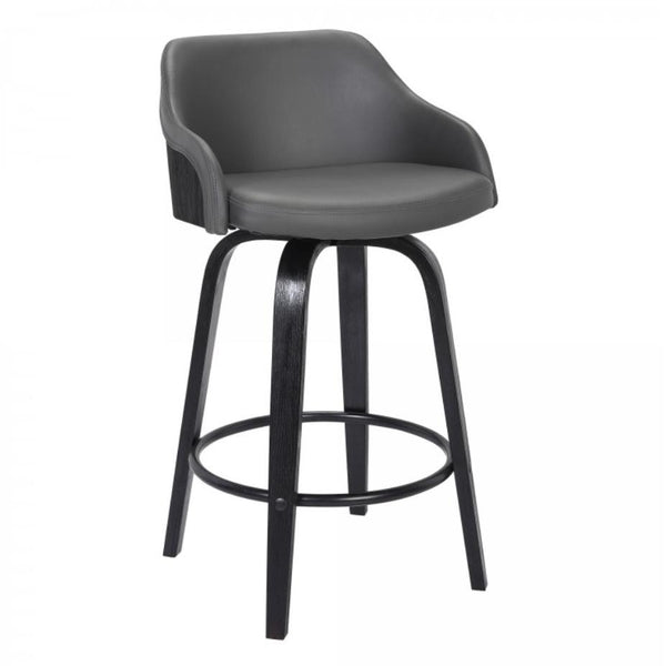 Armen Living Alec Pub Height Stool LCAEBABLGR30 IMAGE 1