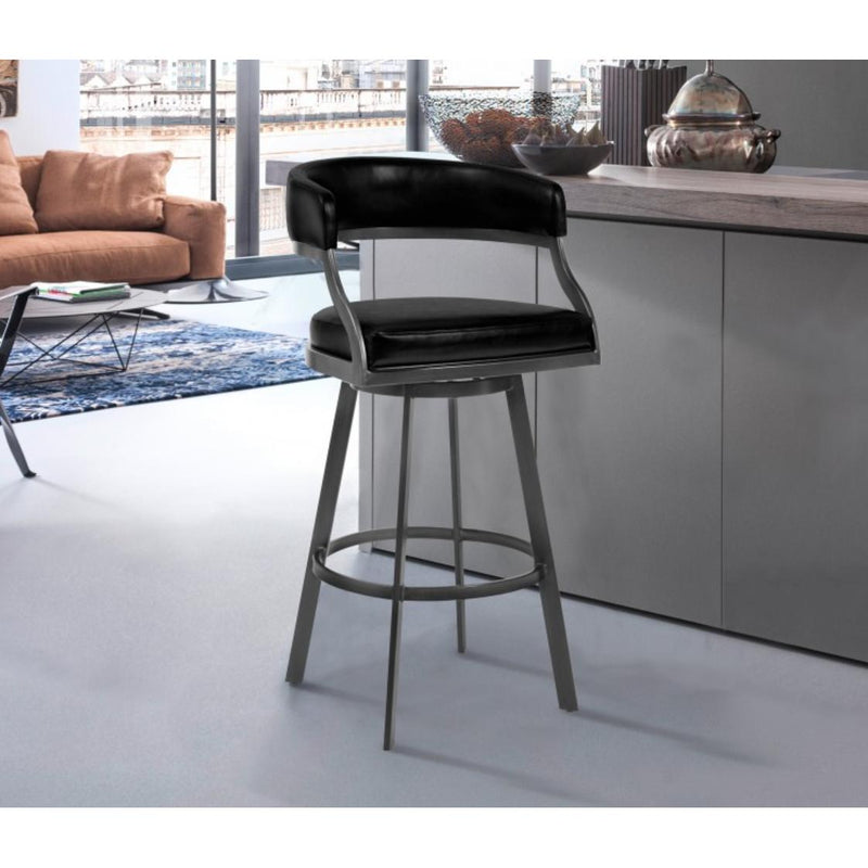 Armen Living Saturn Pub Height Stool LCSNBAMFVB30 IMAGE 6