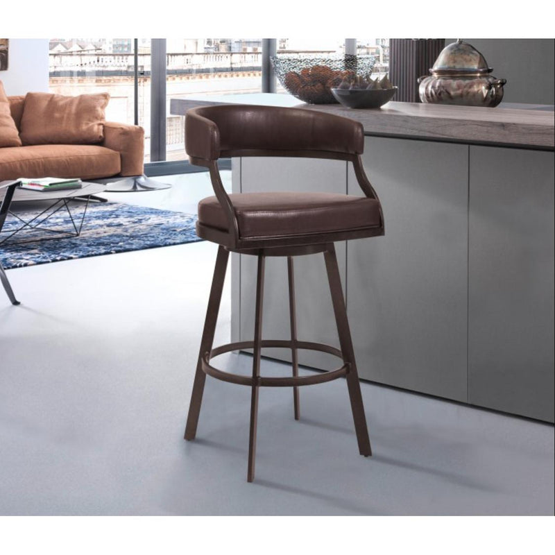 Armen Living Saturn Pub Height Stool LCSNBAABBR30 IMAGE 6