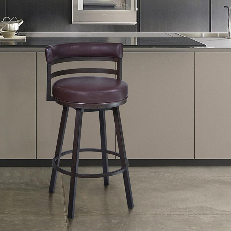 Armen Living Madrid Pub Height Stool LCMA30BABR IMAGE 5