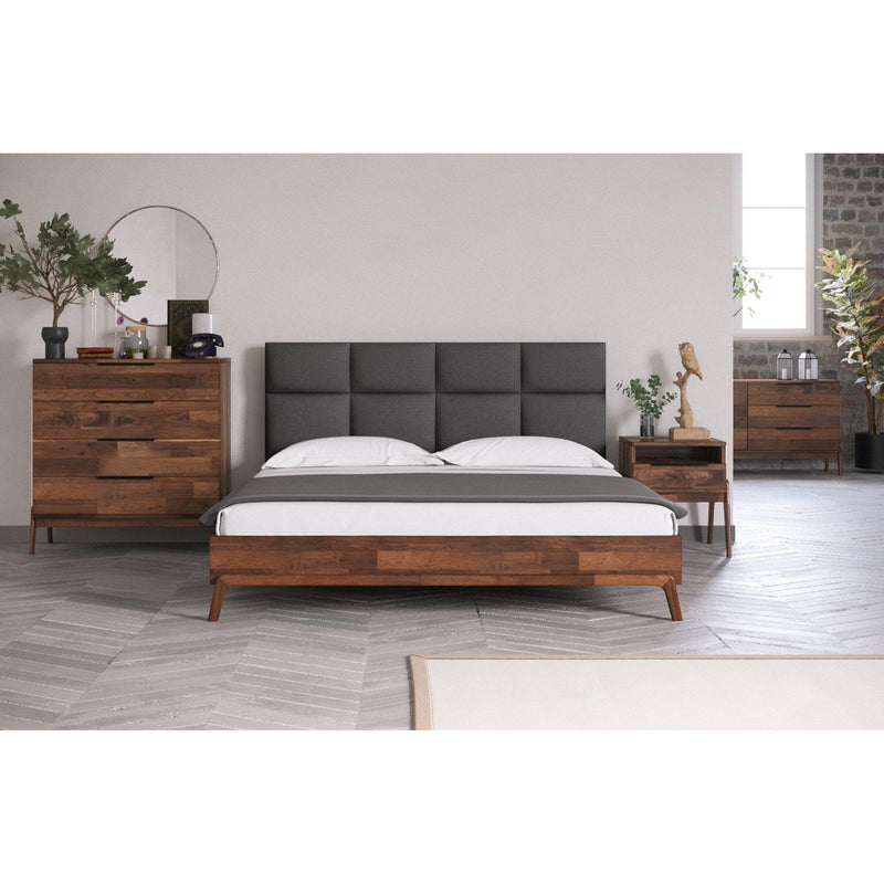 LH Imports Remix King Upholstered Panel Bed REM001K-HB-GR/REM001K-SR/REM001K-S IMAGE 3