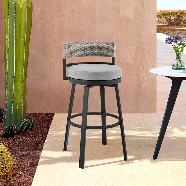 Armen Living Outdoor Seating Stools LCECBAGR30 IMAGE 9