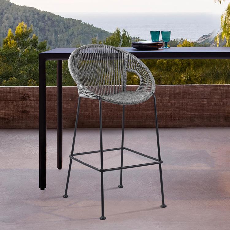 Armen Living Outdoor Seating Stools LCACBAGR30 IMAGE 8