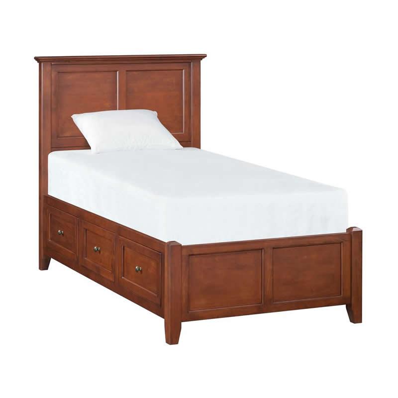 Whittier Wood McKenzie Twin Bed with Storage 1300AFGAC IMAGE 1