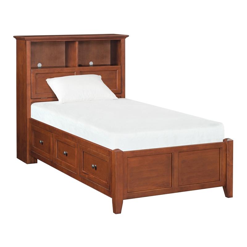 Whittier Wood McKenzie Twin Bookcase Bed with Storage 1359AFGAC IMAGE 1