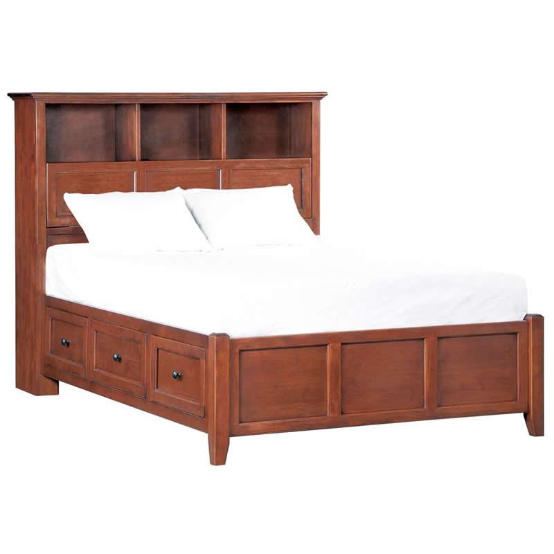 Whittier Wood McKenzie Full Bookcase Bed with Storage 1365AFGAC IMAGE 1