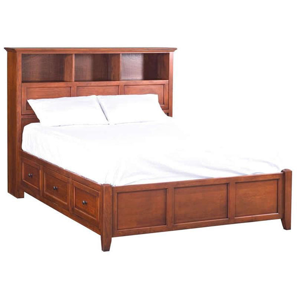 Whittier Wood McKenzie Queen Bookcase Bed with Storage 1370AFGAC IMAGE 1