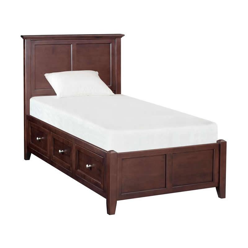 Whittier Wood McKenzie Twin Bed with Storage 1300AFCAF IMAGE 1