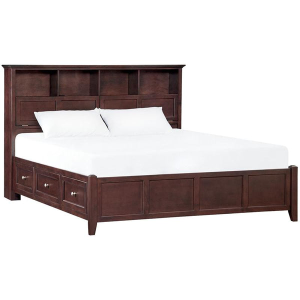 Whittier Wood McKenzie California King Bookcase Bed with Storage McKenzie Cali King Bookcase Storage Bed (Coffee) IMAGE 1