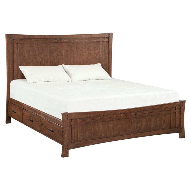 Whittier Wood Prairie City King Panel Bed with Storage 1258AFDAO IMAGE 1