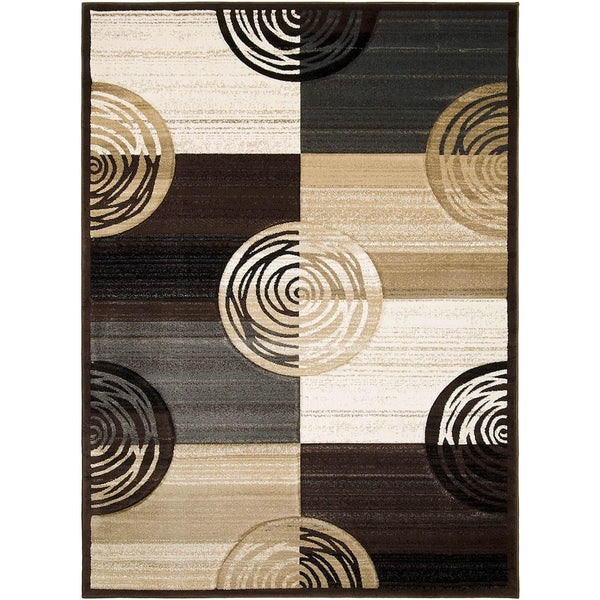 Persian Weavers Rugs Rectangle Reflection-580 (Chocolate) 6'x9' IMAGE 1