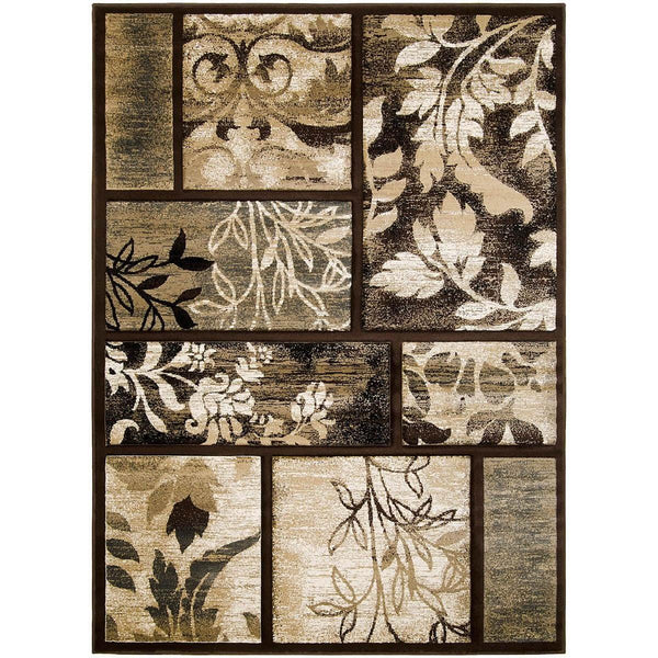 Persian Weavers Rugs Rectangle Reflection-587 (Chocolate) 6'x9' IMAGE 1