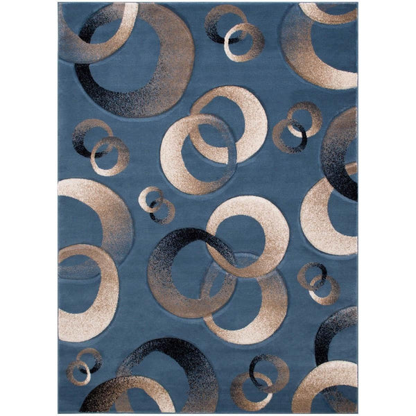 Persian Weavers Rugs Rectangle Sculpture S-240 (Blue) 6'x9' IMAGE 1