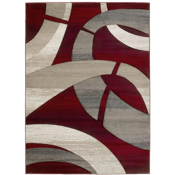 Persian Weavers Rugs Rectangle Sculpture S-248 (Red) 6'x9' IMAGE 1