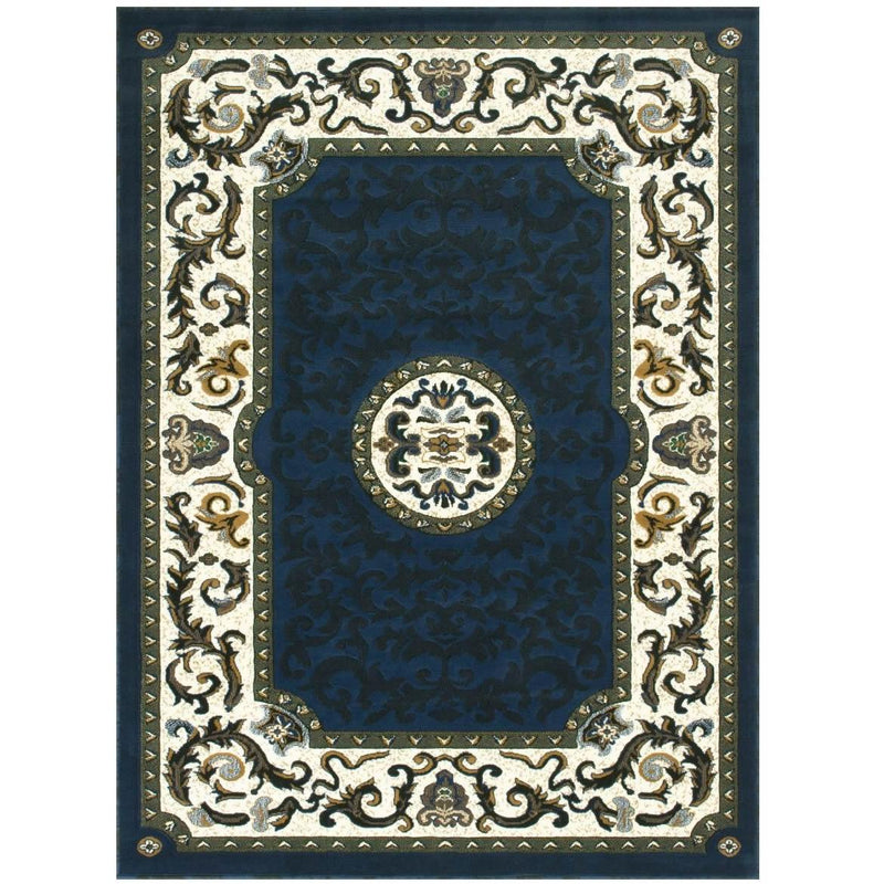 Persian Weavers Rugs Rectangle Kingdom D-128 (N-Blue) 6'x9' IMAGE 1