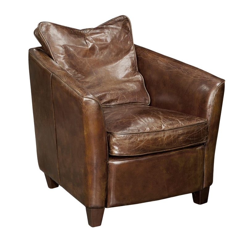 Moe's Home Collection Charlston Club Stationary Leather Accent Chair PK-1001-20 IMAGE 2