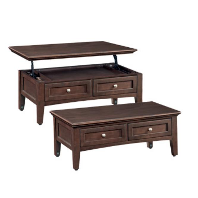 Whittier Wood McKenzie Lift Top Coffee Table 3505CAF IMAGE 2