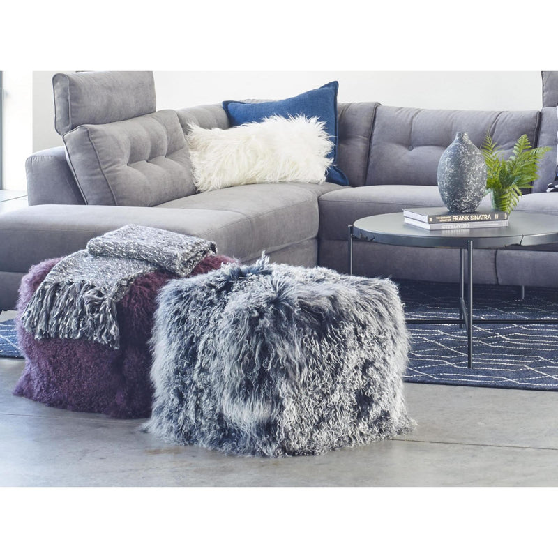 Moe's Home Collection Lamb Fur Ottoman XU-1009-02 IMAGE 2