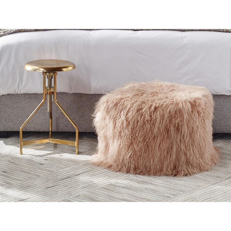 Moe's Home Collection Lamb Fur Ottoman XU-1009-33 IMAGE 2