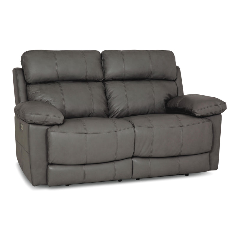 Palliser Finley Power Reclining Leather Loveseat Finley 41134-63 Loveseat Power Recliner - Slate IMAGE 2