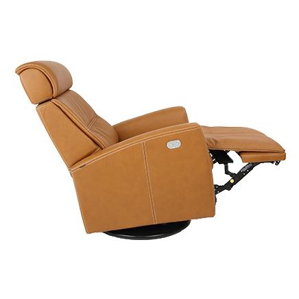 Fjords of Norway Milan Leather Recliner Milan Recliner - Vintage Cognac IMAGE 3