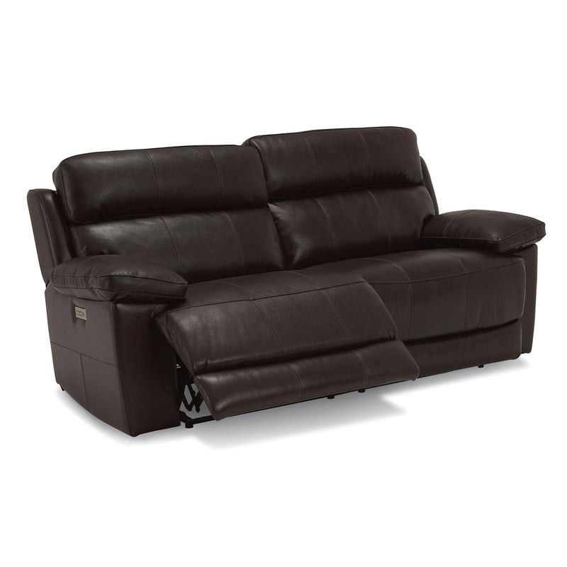 Palliser Finley Power Reclining Leather Sofa Finley 41134-5P Sofa Power Recliner - Chocolate IMAGE 3