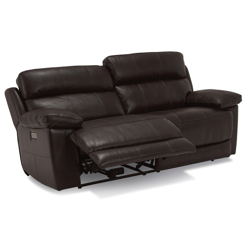 Palliser Finley Power Reclining Leather Sofa Finley 41134-5P Sofa Power Recliner - Chocolate IMAGE 4