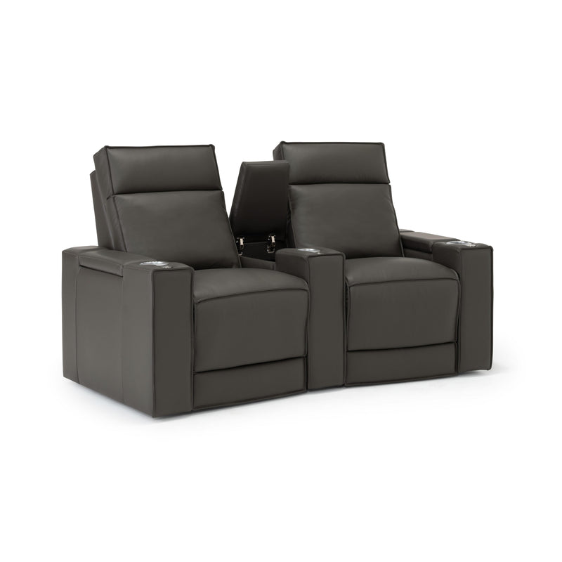 Palliser Ace Leather 2-Seat Home Theatre Seating 41472-5L/41472-3L-BALI-RAINSTORM IMAGE 2