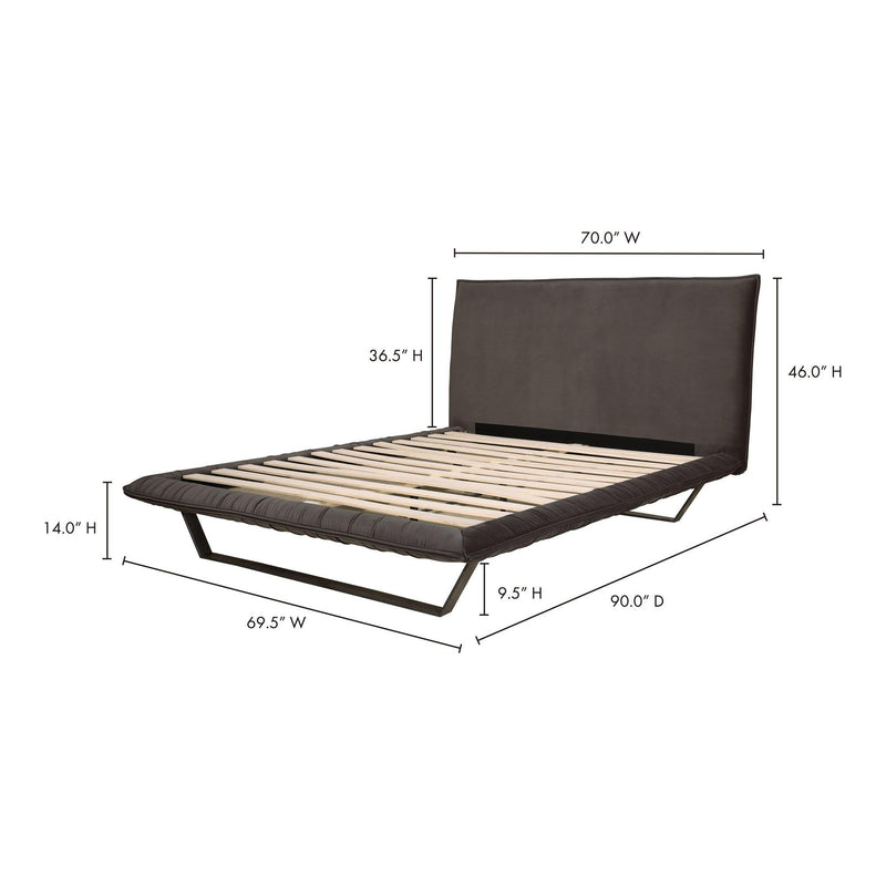 Moe's Home Collection Manilla King Upholstered Platform Bed RN-1128-25 IMAGE 13