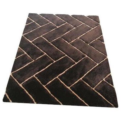 Persian Weavers Rugs Rectangle 3D Shaggy 3D-801 9'x11' Rug - Chocolate IMAGE 1