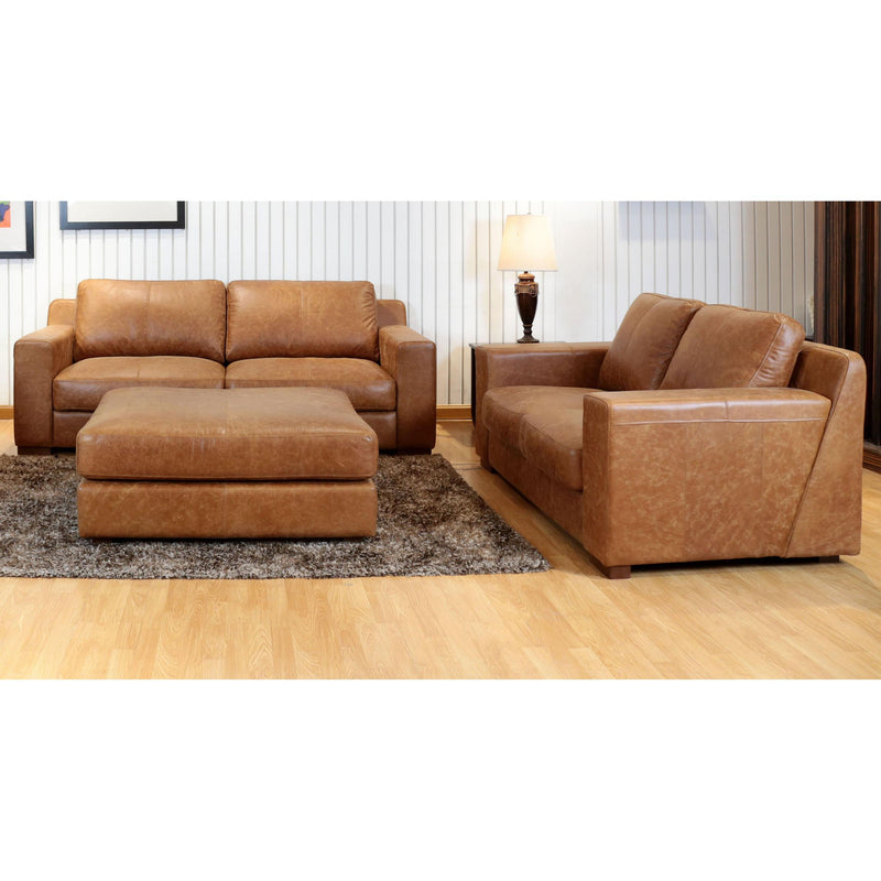 Primo International Bowen Stationary Leather Loveseat U798107312STLV IMAGE 2