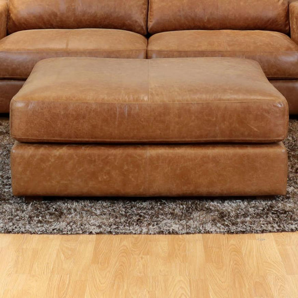 Primo International Bowen Leather Ottoman U798107312STOT IMAGE 1