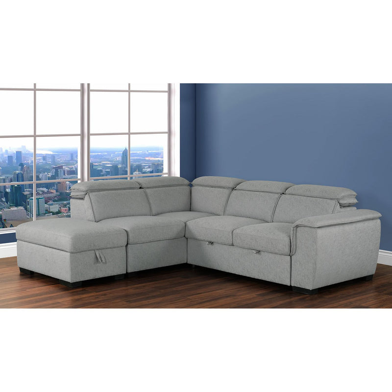 Primo International Gerardo Fabric Sleeper Sectional GRAR-OTSY4719/UU0022-1-LINGRY-3STL1/UU0022-1-LINGRY-3STX4 IMAGE 2