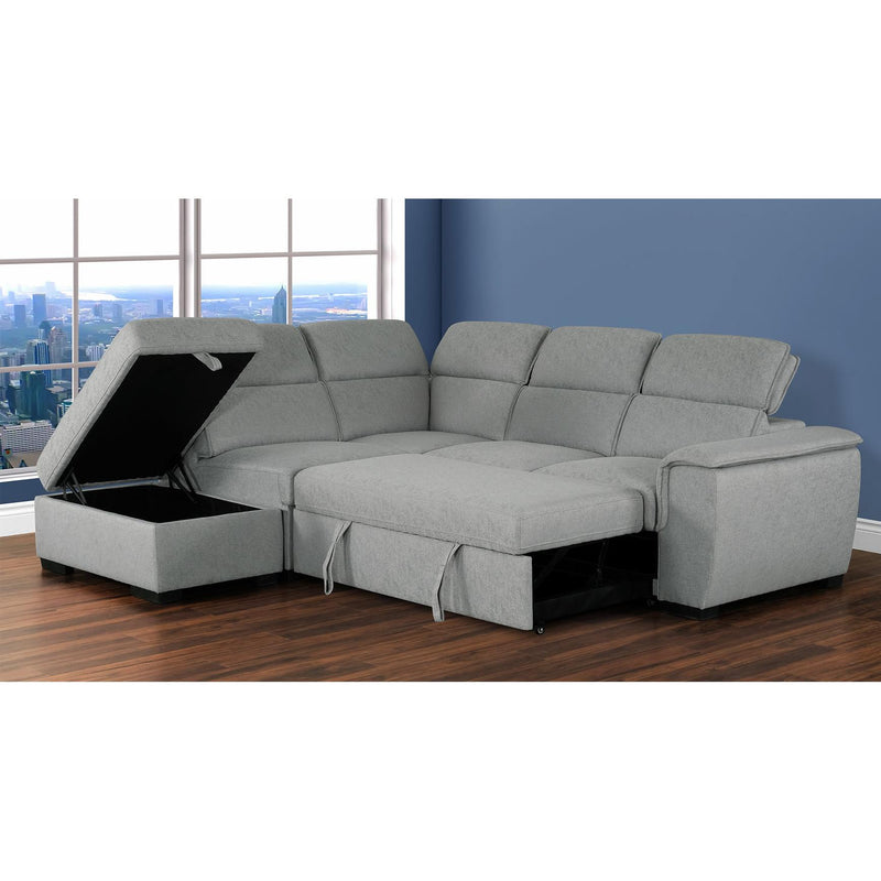 Primo International Gerardo Fabric Sleeper Sectional GRAR-OTSY4719/UU0022-1-LINGRY-3STL1/UU0022-1-LINGRY-3STX4 IMAGE 3