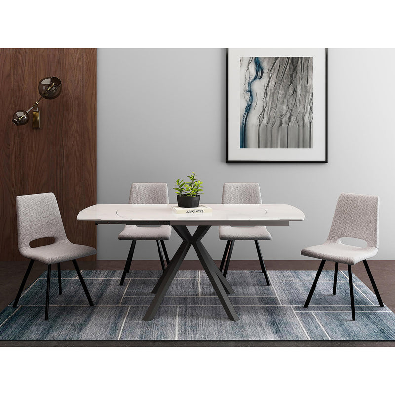 Primo International Dining Table with Faux Marble Top and Pedestal Base D447100520SHTB/D447100520SHTT IMAGE 2