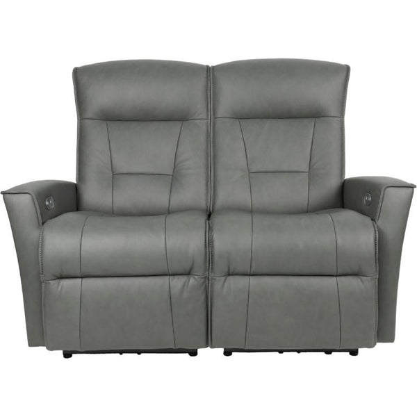 Fjords of Norway Harstad Power Reclining Leather Loveseat Harstad Power Relaxer Loveseat - Fog IMAGE 1