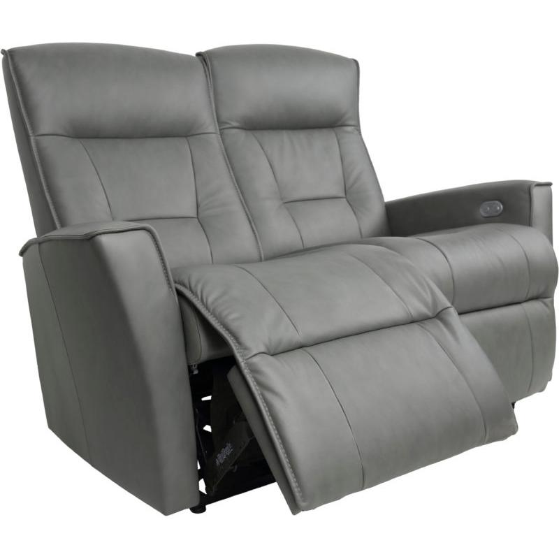 Fjords of Norway Harstad Power Reclining Leather Loveseat Harstad Power Relaxer Loveseat - Fog IMAGE 2