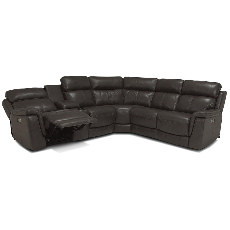 Palliser Granada Power Reclining Leather 6 pc Sectional 41058-67/41058-W2/41058-10/41058-09/41058-6H/41058-66 GRADE100-GRAPHITE IMAGE 4