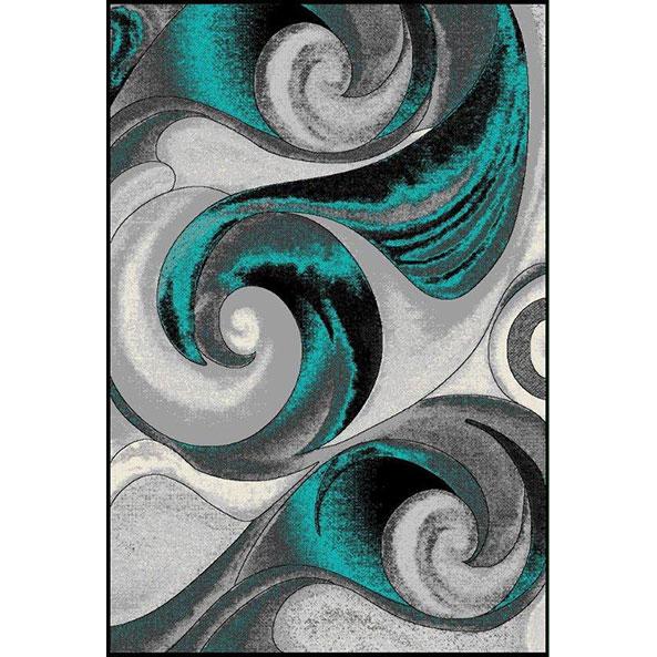 Persian Weavers Rugs Runner Davincii DAV-410 3'x8' Rug - Turquoise IMAGE 1