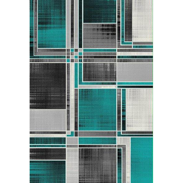 Persian Weavers Rugs Rectangle Davincii DAV-415 5'x7' Rug - Turquoise IMAGE 1