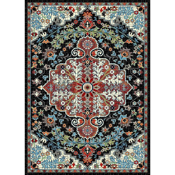 Persian Weavers Rugs Rectangle Ibiza IBZ-183 5'x7' Rug - Black IMAGE 1