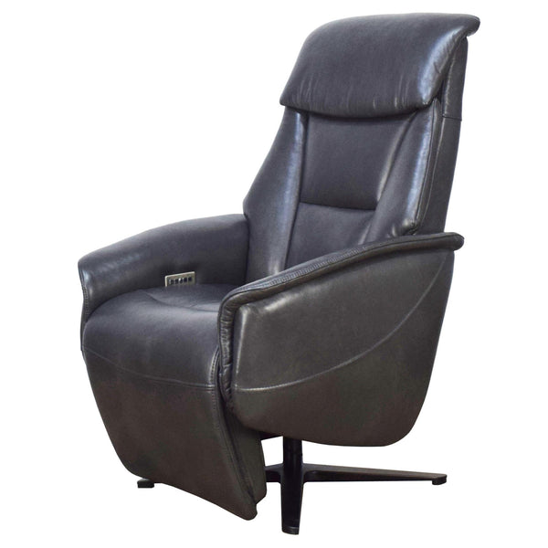 Palliser Q91 Power Swivel Leather Recliner 44101-42-BROADWAY-ONYX IMAGE 1