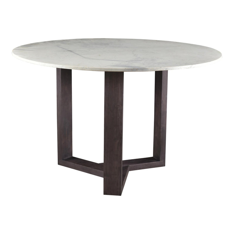 Moe's Home Collection Round Jinxx Dining Table with Marble Top and Pedestal Base JD-1009-07 IMAGE 3