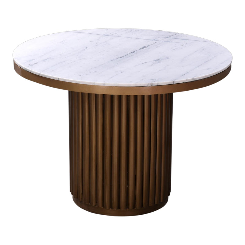 Moe's Home Collection Round Tower Dining Table with Marble Top and Pedestal Base JD-1034-51 IMAGE 2