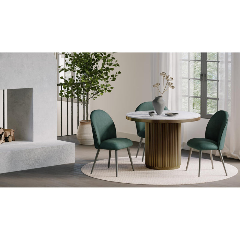 Moe's Home Collection Round Tower Dining Table with Marble Top and Pedestal Base JD-1034-51 IMAGE 5