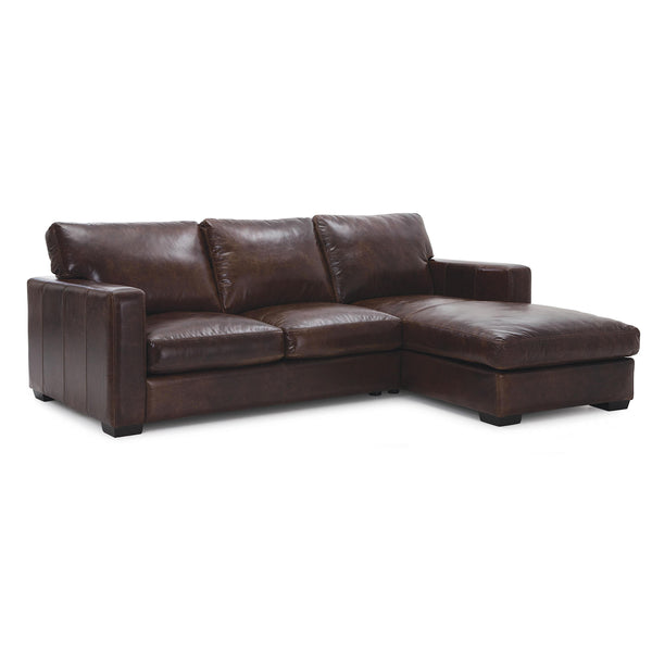 Palliser Colebrook Leather 2 pc Sectional 77267-15/77267-07-FIRESIDE-WALNUT IMAGE 1