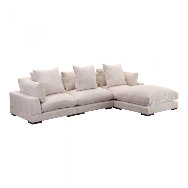 Moe's Home Collection Tumble Classic Fabric 4 pc Sectional UB-1007-14/UB-1008-14/UB-1007-14/UB-1009-14 IMAGE 1